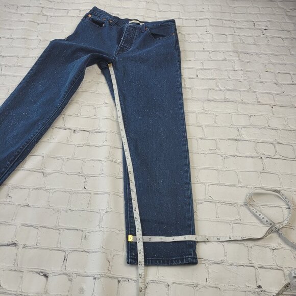 Levi’s Women’s Premium denim Wedgie jeans size 28 navy blue with dots - Picture 5 of 11